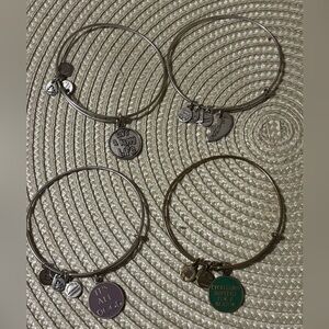 Alex and Ani - Set of 4 “Saying” charm bracelets